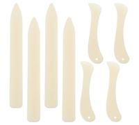 Strumento Piega Carta Set in Plastico Khaki 8 Pezzi per Scrapbooking | Manual Books e Card Making, per Lisciare Incisioni, Tagliare Argilla, Apri-lettere