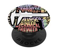 Strumento pinza ingegneria ingegneria Word Art Design Ingegnere Meccanico PopSockets PopGrip Adesivo