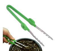 Strumento pinzette a manico lungo | Pinzetta multiuso dritta con punta seghettata,Pinzette di precisione dritte e curve, perfette per giardino, cucina, interni ed esterni