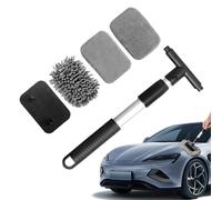 Strumento più pulito per parabrezza auto | Spazzola per lavaggio auto con manico lungo | Espandibile lavaggio auto Manutenzione Duster | Duster in microfibra espandibile 2 in 1 spatola per vetri auto