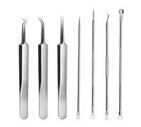 Strumento popper del brufolo naso, kit di estrattore di brufolo - Kit di naso a popping 7x pimple,ComEdone che scoppiano pinzette Whitehead Strumenti di raccolta per la pelle liscia
