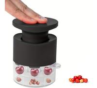 Strumento portatile per rimuovere le ciliegie, 2025 nuovo tipo push, per marmellata di ciliegie da cucina, 7 fori, strumento multi snocciolatore per multipli, perfetto per fare marmellate di ciliegie