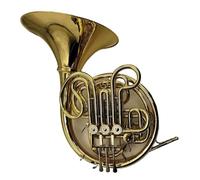 Strumento professionale a 4 tasti sintonizzazione Bb F Doppio corno francese ottone strumento colore oro