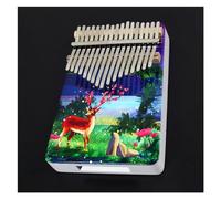 Strumento Professionale Dipinto 17 Tasti Colore Kalimba In Legno Pianoforte Portatile Con Accessori Kalimba Strumento Musicale (Color : 04)