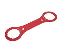 Strumento professionale per la rimozione dell'installazione del movimento centrale della bicicletta da 44 mm, 46 mm, 16 e 24 tacche, per staffa DUB e calotte dei cuscinetti (Rosso)
