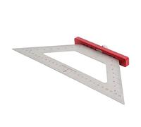 Strumento quadrato da falegname, righello triangolare in legno resistente, 140 mm, per tracciare (rosso)