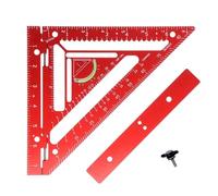 Strumento quadrato per travi con blocco maschera, righello triangolare in lega di alluminio, strumento di misurazione del layout multifunzione per carpenteria e lavorazione del