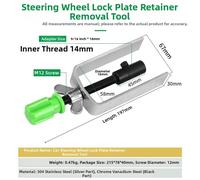 Strumento rimozione piastra blocco volante auto resistente con adattatore doppia
