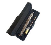 Strumento Sassofono Amante Della Musica Professionale Sassofono Soprano Sib Corpo Laccato In Ottone E Chiavi Manico Per Ance Con Custodia(Black)