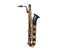 Strumento Sassofono Sassofono Baritono Eb Flat Carving Strumenti A Fiato Con Tuta Sostituibile Per Esame Di Valutazione Per Adulti Principianti(Black)