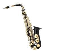 Strumento Sassofono Sassofono Contralto Drop E Sax In Ottone Kit Completo Con Custodia Per Il Trasporto Intagliata Guanti Tracolla Staccabile Tracolla Ancia(Black)