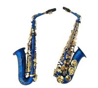 Strumento Sassofono Sassofono Contralto Mi Bemolle Lacca Blu Chiave Oro Esame Per Principianti Banda Sassofono Strumento A Fiato