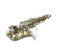 Strumento Sassofono Sassofono Soprano Curvo In Ottone Sax Strumento Musicale Bianco Con Accessori Prestazioni Professionali