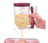 Strumento separatore di pasta da cucina: tazza senza con maniglia e guida alla misurazione | Contenitore di controllo dell'impasto per muffin, waffle, mini torte, cottura, ricette per la colazione