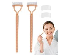 Strumento separatore per ciglia - pennello separatore di denti in metallo da 2 pacchetti con copertura, pettinamento definizione | Strumento cosmetico, pennello per manutenzione del tutore, forniture
