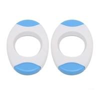 Strumento separatore per uova in silicone per rimuovere le cime delle uova, confezione da 2 pezzi, taglia uova blu per uova sode, crema pasticcera e uova, kit lavabile in lavastoviglie