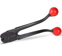 Strumento sigillante e crimpatore - Reggia metallica da 1/2" con azione di tenuta ad alta resistenza e azione frontale a doppia tacca e acciaio temprato per imballaggio di pallet ad alta resistenza