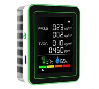 Strumento sofisticato per il controllo del clima interno con monitoraggio completo di elementi chiave come PM2 5 e livelli TVOC (bianco)