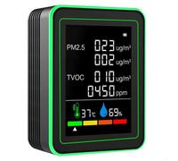 Strumento sofisticato per il controllo del clima interno con monitoraggio completo di elementi chiave come PM2 5 e livelli TVOC (nero)