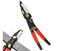 Strumento spelacavi - Design ergonomico e multifunzionale,Spelafili e pinza da taglio adatto per elettricisti,adatto per hobbisti professionisti principianti casa fabbrica garage officina