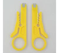 Strumento spelafili multifunzione giallo per connessioni di rete, si adatta perfettamente a diversi diametri di filo