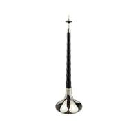 Strumento Suona Professionale In Chiave D In Ebano Per Principianti (Color : Silver bowl)