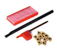 Strumento supporto barra alesatrice tornio 7 mm S07K-SCLCR06 + 10 pezzi CCMT0602