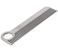 Strumento tascabile EDC in acciaio inossidabile pettine per baffi per capelli in metallo con incisione minimalista opaca, 14 * 3,8 * 0,17 cm