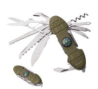 Strumento tascabile multifunzione - Apriscatole multiuso pieghevole, attrezzatura tutto in, strumento di utilità di sopravvivenza portatile con amo da | Design compatto, pratico compagno