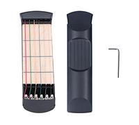 Strumento Tascabile per Esercitarsi Sulla Chitarra, 6 Corde Colorate per Allenare gli Accordi Portatili per Principianti con Chiave di Regolazione (Chitarra tascabile con corde