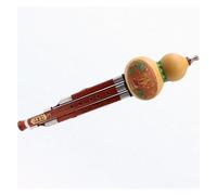 Strumento Tradizionale Cinese Flauto Cucurbita Hulusi Zucca A 3 Toni Con Custodia Per Gli Amanti Della Musica Professionale Hulusi (Color : RED)