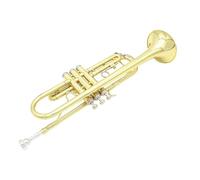 Strumento Tromba Guanti Per Tromba In Ottone Squisiti In Sib Si Bemolle Standard Professionale Piccoli E Resistenti(Gold)