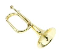 Strumento Tromba Professionale BB Bugle Strumento Musicale Ottone Con Guanti Per Feste Facile Da Suonare Golden 32 5X11. 5 Cm