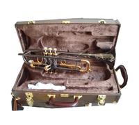 Strumento Tromba Professionale Corpo Placcato In Nichel Nero Chiave Placcata In Oro Struttura Classica Tromba