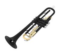 Strumento Tromba Set Di Trombe Standard In Sib Guanti Trombe Dipinte In Oro Strumento Per Principianti E Studenti(Black)