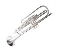 Strumento Tromba Tromba Bassa In Sib Strumenti Musicali Lacca Argento Nichelato Acciaio Inossidabile Ottone Principiante Strumento Standard(Silver)