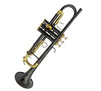 Strumento Tromba Tromba Nera In Ottone Intagliato Strumento Tromba Professionale A Tre Toni In Nichel Nero E Oro In Acciaio Inossidabile A Toni Pieni