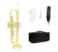 Strumento Tromba Tromba Professionale In Sib In Ottone Strumento Musicale In Ottone Durevole E Squisito Dipinto In Oro(Gold)