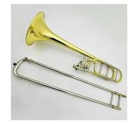 Strumento Trombone Kit Di Strumenti Per Trombone Per Studenti, Tono In Sib/fa, Ottone Giallo, Lacca Dorata, Con Custodia E Accessori