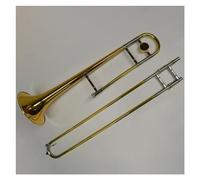 Strumento Trombone Trombone Alto Sib/Fa Trombone In Ottone Giallo Laccato Oro Con Custodia E Bocchino