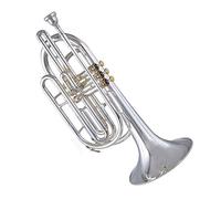 Strumento Trombone Trombone Standard Da Marcia In Si Bemolle Con Corpo In Ottone E Tubo In Rame Bianco Con Scatola Portaoggetti (Color : Silver)