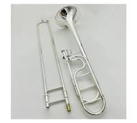 Strumento Trombone Trombone Tenore In Sib/Fa In Ottone Giallo Placcato In Nastro Trombone Professionale Con Custodia E Bocchino