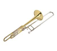 Strumento Trombone Trombone Tonale In Sib/Fa In Ottone Laccato Oro Nichelato Con Tubo Esterno In Rame Bianco Con Custodia