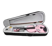 strumento violino Violino Acustico 4/4 In Legno Massello Nero Rosa Per Principianti (Color : Pink)