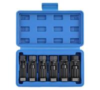Strut Socket - 6 Piece Tool Set, 12 Point 1/2 Inch Drive, Easy Remove Shock | Absorber Nut Equipment, 16mm 18mm 19mm 21mm 22mm 24mm Accessory, Automotive Hex Wrench Mounting Dismounting, Practical Purpos
