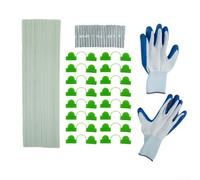 Struttura a tunnel resistente alla ruggine con cerchi in acciaio rivestito in plastica per supporto delle piante, per protezione da vento e nebbia