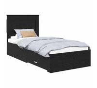 Struttura del letto con cassetto e testiera in legno multistrato singolo con contenitore integrato struttura in multistrato resistente per camere da moderne con spazio di con cassetto scorrevole