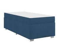Struttura del letto con materasso Blu 80 x 200 cm Tessuto Single Bed Frame with Mattress Set, Upholstered Platform Bed with Breathable Fabric, Engineered Wood Slat Support, for Bedrooms Guest Rooms