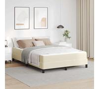 vidaXL Struttura del letto con materasso Crema 160 x 200 cm Tessuto, Struttura Letto Moderna, Legno Ingegnerizzato, Comfort Multi-Zona, Materasso a Molle Pocket, Mobili per Dormire