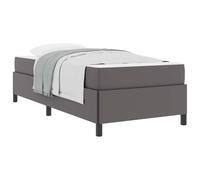 Struttura del letto con materasso Grigio 90 x 200 cm Tessuto, Single Bed Frame with Engineered Wood and Pocket Spring Mattress, Upholstered Platform Bed for Bedroom, Guest Room, Easy Assembly, Grey